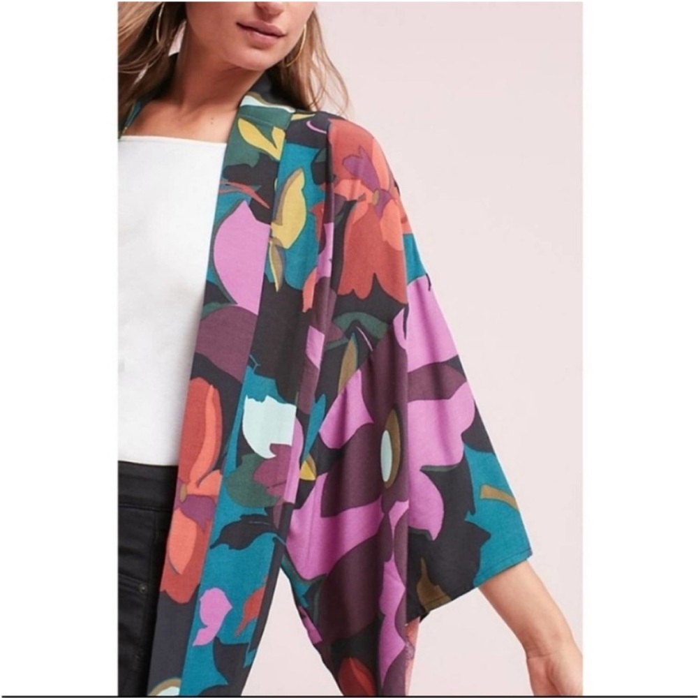 Floral Multicolor Kimono Cardigan